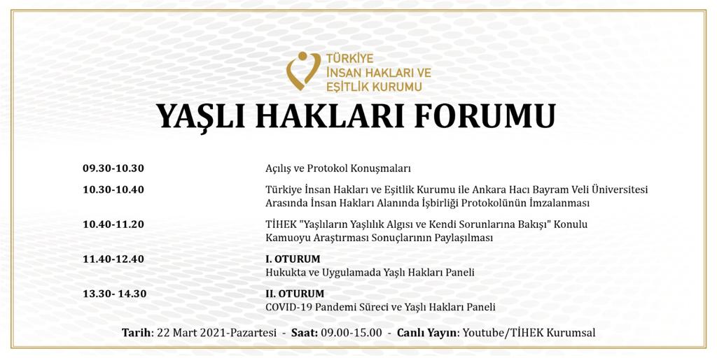 Yaşlı Hakları Forumu 2021 Ankara’da Gerçekleştiriliyor