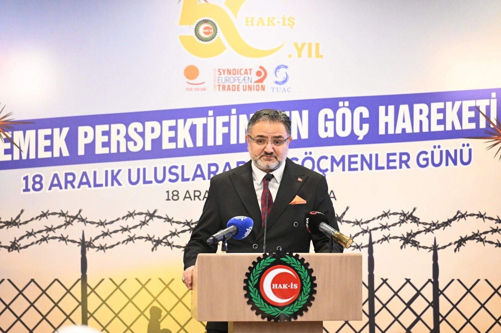 HAK-İŞ Konfederasyonu Tarafından Düzenlenen Emek Perspektifinden Göç Hareketi Programına Katılım Sağlandı