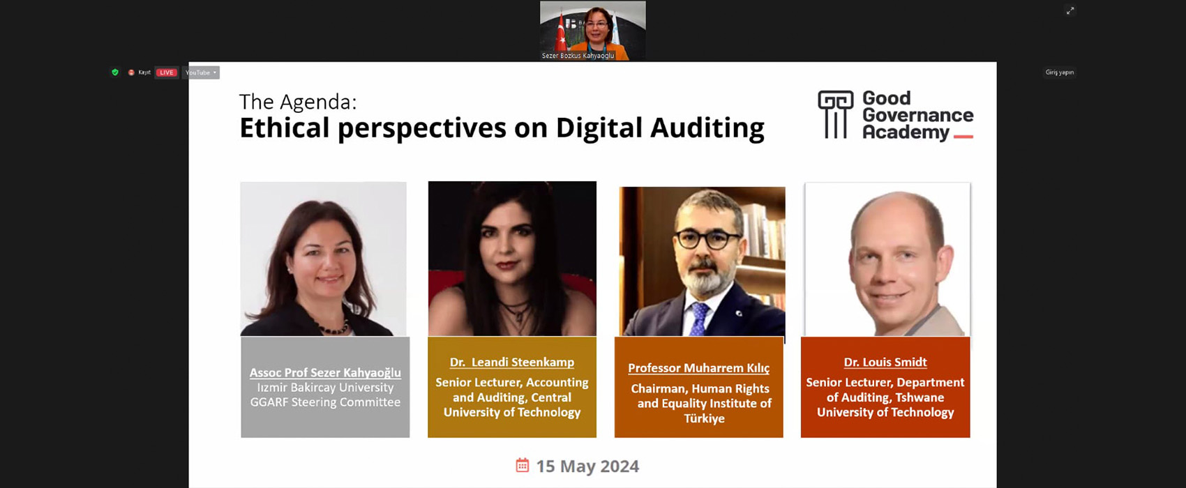Chairman Prof. Dr. Muharrem KILIÇ Participated in the “Ethical Perspectives on Digital Auditing” Online Webinar as Panelist