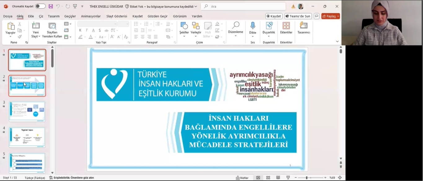 Engellilere Yönelik Ayrımcılıkla Mücadele Stratejileri Konulu Çevrimiçi Bilgilendirme Toplantısı Gerçekleştirildi