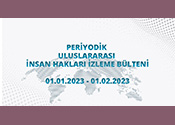 Periyodik Uluslararası İnsan Hakları İzleme Bülteni (01.01.2023 - 01.02.2023)