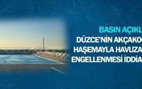 Düzce’nin Akçakoca İlçesinde Haşemayla Havuza Girilmesinin Engellenmesi İddiaları Hakkında Basın Açıklaması