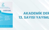 Akademik Dergi 13. Sayısı Yayımlandı