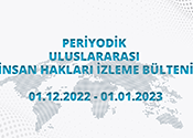 Periyodik Uluslararası İnsan Hakları İzleme Bülteni (01.12.2022 - 01.01.2023)