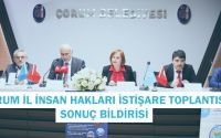 Çorum İl İnsan Hakları İstişare Toplantısı Sonuç Bildirisi