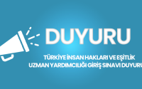 Türkiye İnsan Hakları Ve Eşitlik Uzman Yardımcılığı Giriş Sınavı Duyurusu