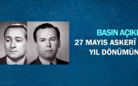 27 Mayıs Askerî Darbesi’nin Yıl Dönümüne İlişkin Basın Açıklaması