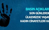 Son Günlerde Ülkemizde Yaşanan Kadın Cinayetleri Hakkında  Basın Açıklaması